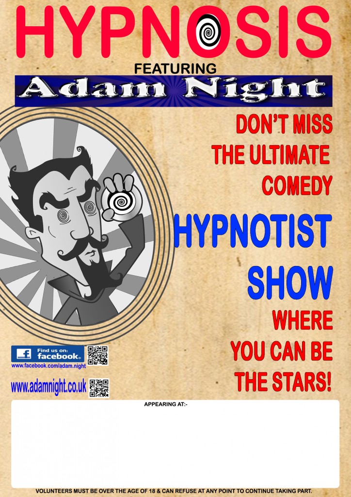 Hypnotist show posters and how to promote a show UK's best Stage