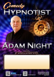 Hypnotist poster, Adam Night
